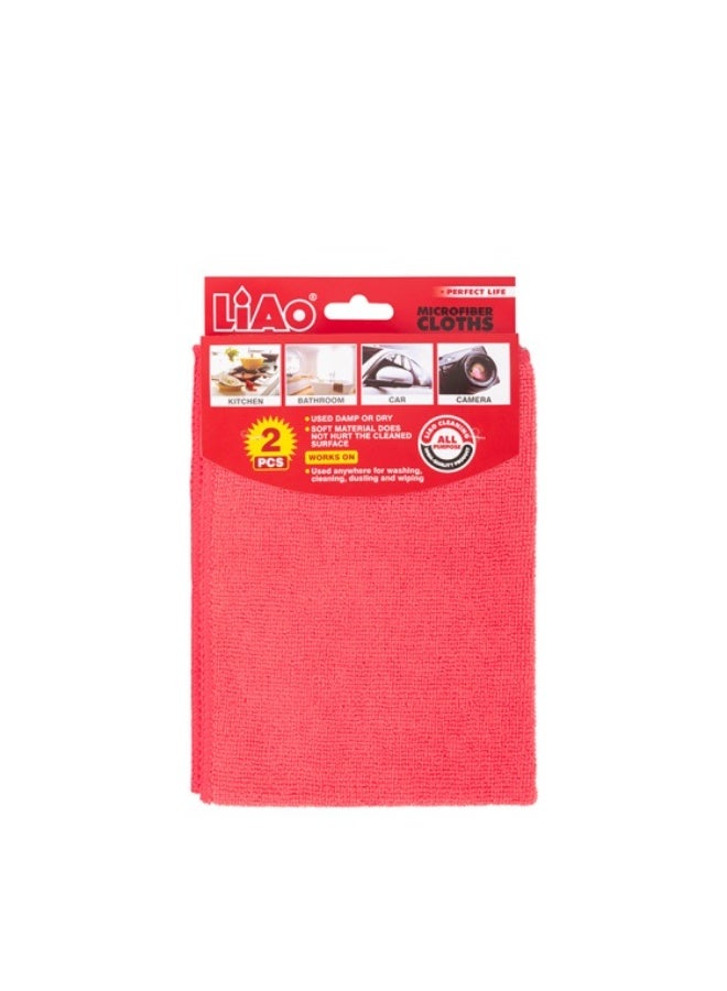 LIAO Microfiber Cleaning Cloth Pack of 6 | Each Pack Includes 2 Cloths (12 Cloths Total) | 30x40cm Soft & Reusable Microfiber Cloths for Dusting, Wiping, Polishing & Household Cleaning - Image 2