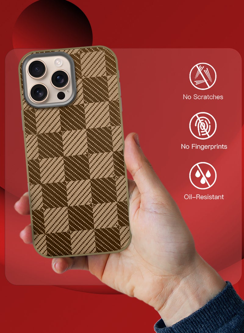 CATANES iPhone 16 Pro Max 3Packs Case Cover Carbon Fiber Pattern Phone Case Slim Shockproof Back Cover with Two 3D Screen Protectors - Honeycomb Pattern - Image 4