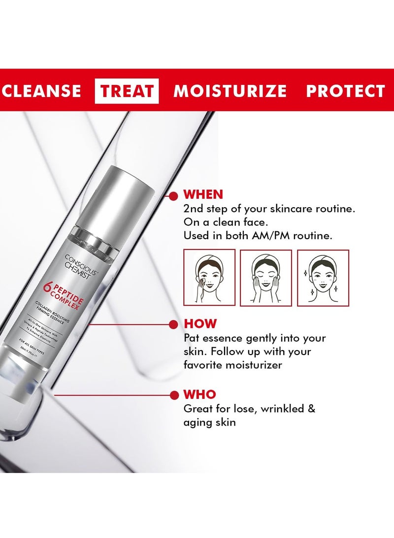 Concious Chemist Conscious Chemist 6 Peptide Serum for Face | 50ml | Complex Collagen Boosting Firming Essence for Face, Niacinamide & Hyaluronic Face Serum, Reduce Fine Lines, Wrinkles, Face Serum for Men & Women - Image 5