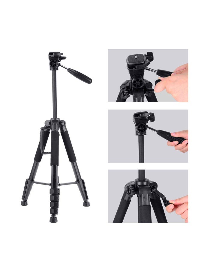 74" Camera Tripod and Monopod, Free Phone and Tablet Clip,Professional Aluminum Tripod Stand for Mirrorless Camera/DSLR/Cell Phone/Camcorder/GoPro - Image 3