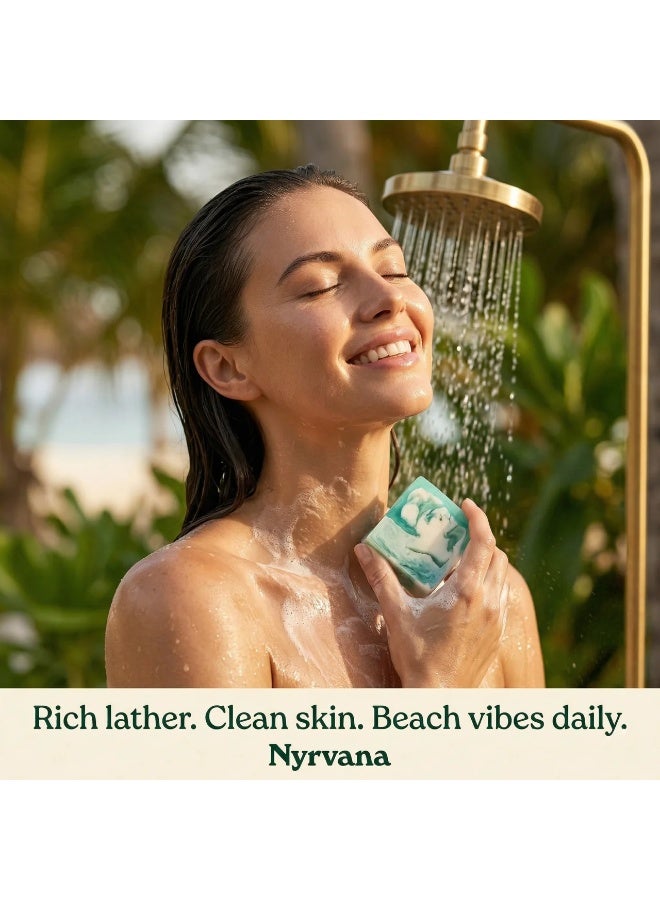 Nyrvana Sea Salt & Moroccan Rhassoul Clay Soap 
Detoxifies & Refreshes 100 Gram - Image 5