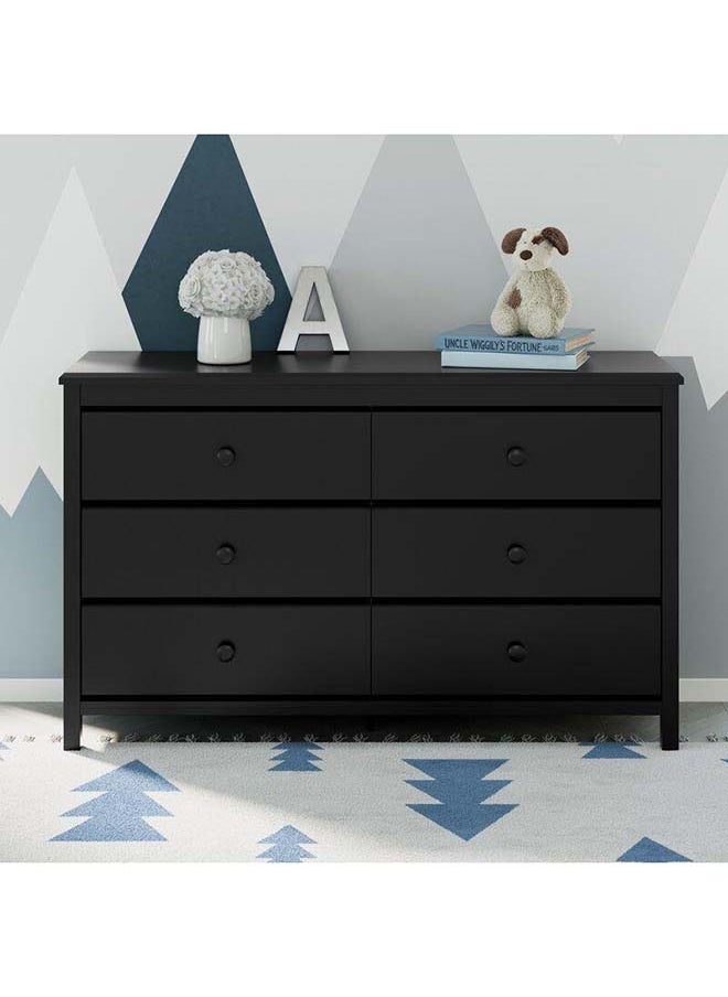 Al Home Kids Dresser: 133x42x82 Wood, Black by Alhome 
