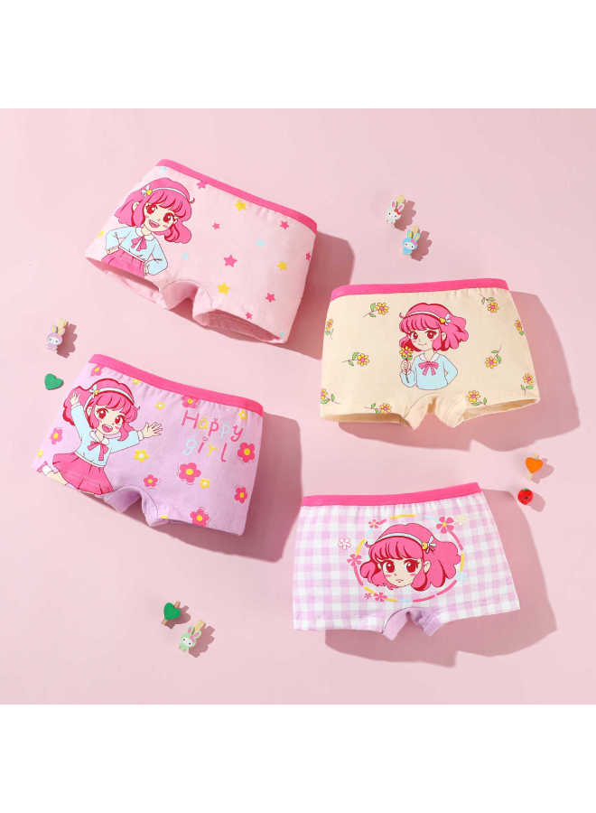 New 12 Pack Girls Underwear Cotton Class A Cartoon Girls Briefs Children Underwear Cotton Manufacturers
