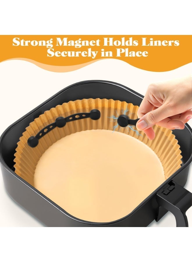 أوشيما 2PCS المغناطيسات لAirfryer الخبز ورقة، مقاومة درجة الحرارة Airfryer إصلاح الإمدادات المغناطيسية السيليكون تثبيت مشبك، ورقة الخزف السيليكون الهواء المقلية المغناطيسية - Image 3
