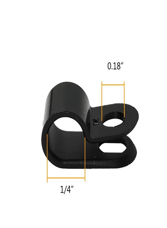 Alamic Cable Clamp R-Type Cable Clip Wire Clamp 1/4-inch Nylon Screw Mounting Cord Fastener Clips with Screws for Wire Management - 50 Pcs Cable Clamps + 50 Pcs Screws - Image 4