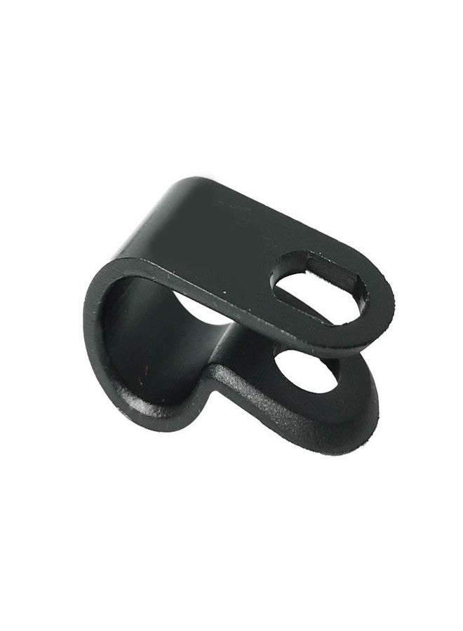 Alamic Cable Clamp R-Type Cable Clip Wire Clamp 1/4-inch Nylon Screw Mounting Cord Fastener Clips with Screws for Wire Management - 50 Pcs Cable Clamps + 50 Pcs Screws - Image 3