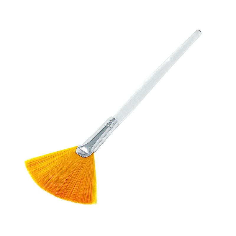 Appearus Appearus Large Fan Mask Brush  Acid Applicator for Glycolic Peel Facial Masques Taklon Bristle with Clear Handle 