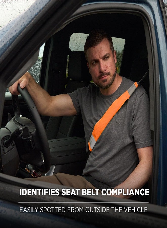 Ergodyne GloWear 8105 Universal Hi Vis Reflective Seatbelt Cover, 2-Pack - Image 2