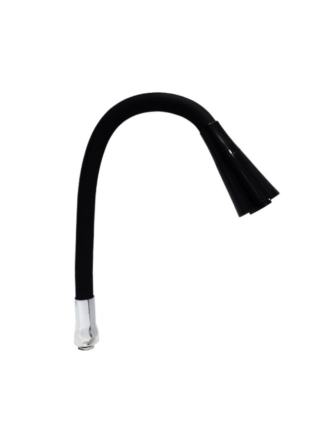 NOVEX Flexible Spout for Mixer Tap, 360° Rotatable Universal Faucet Spout, Matte Black Finish - Image 1
