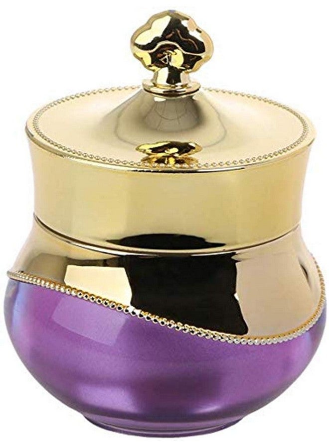 هيلثكوم Healthcom 10 عبوات 5 جرام/5 مل من مرطبانات الكريم الفارغة Gold Crown وزجاجات مرطبان الشفاه وحاوية قابلة لإعادة التعبئة ومرطبانات عينات مستحضرات التجميل ومرطبان بلاستيكي للمكياج مع غطاء وحقيبة تجريبية لمستحضرات التجميل والكريمات وظلال العيون (أرجواني) - Image 4