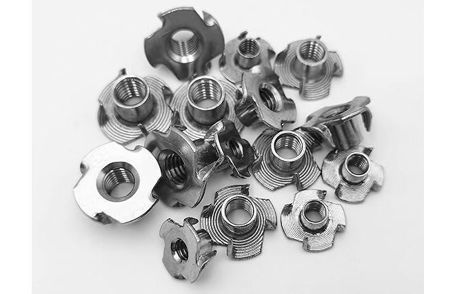 TheMujtaba Yellow Zinc (M5) T-Nut Ideal for Wood, Particle & Composite Materials - Corossion Resistant Nuts - Woodworking and Furniture (100 Pack) - Image 1
