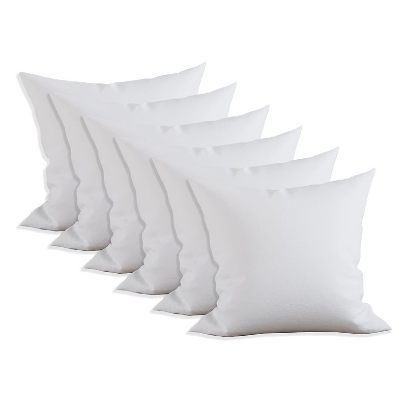 Elegant Comfort Elegant Comfort 6Pack Pillow Insert PolyCotton Shell Siliconized Fiber Filling 24 x 24 White 6 Count 
