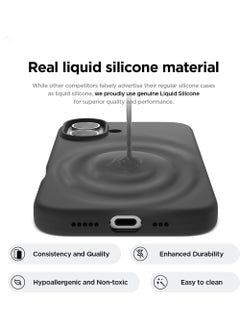 X-level Liquid Silicone Case Cover For Iphone 16,Silky Soft Touch Full Body Protective Phone Case Anti Scratch Shockproof Cover With Microfiber Lining,Slim Protective Back Cover with Comfortable Hold Touch Feeling and Anti-fingerprint  - Image 2