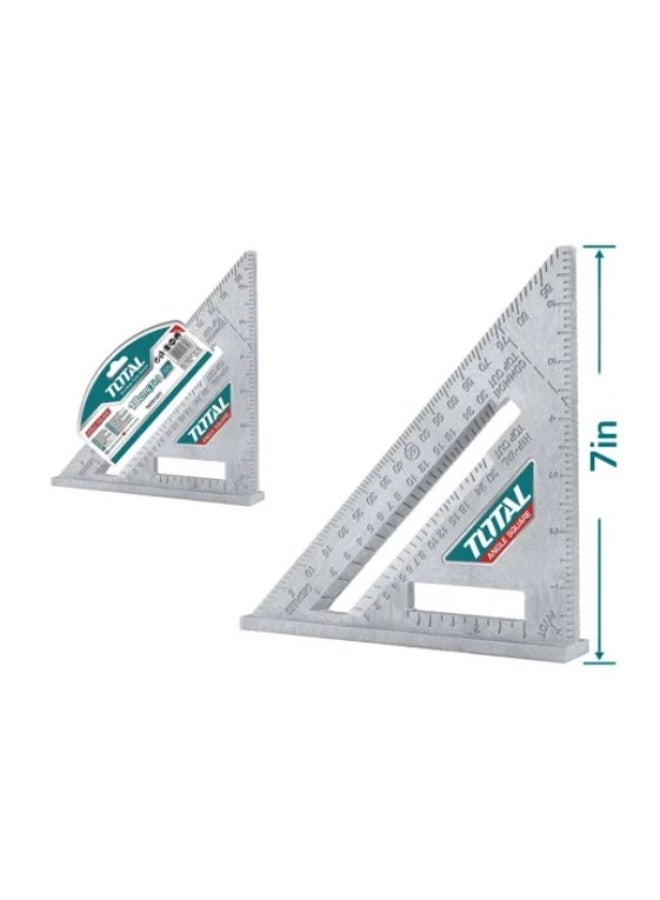 TOTAL 18cm Stainless Steel Angle Square – Precision Measuring Tool for Carpentry, Woodworking, and Construction - Image 2