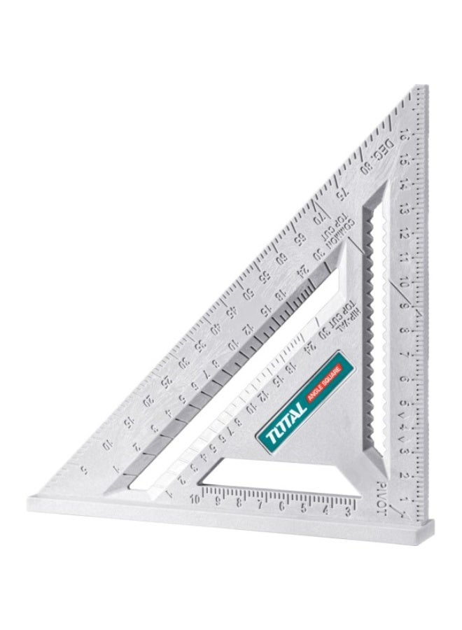 TOTAL 18cm Stainless Steel Angle Square – Precision Measuring Tool for Carpentry, Woodworking, and Construction - Image 1