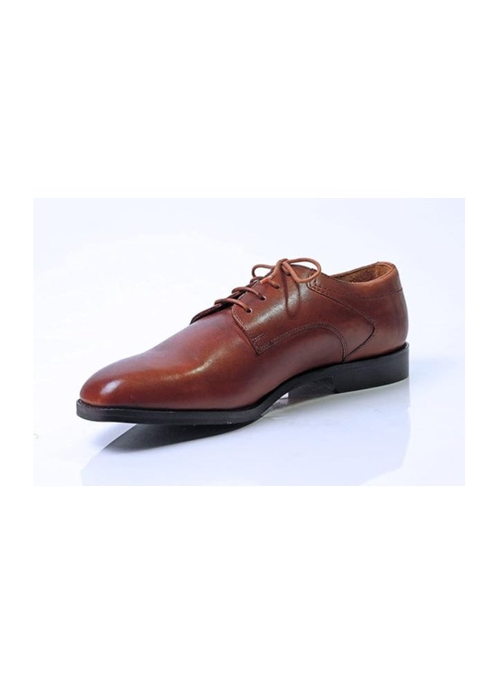 Mont Hawk - Mont Hawk Genuine Leather R.Z. Derby Shoes (Tan Color) - Image 1