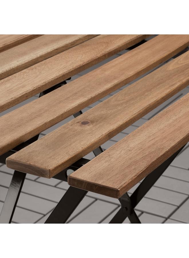 erorex Table, Outdoor, Black/Light Brown Stained, 55X54 Cm - Image 5