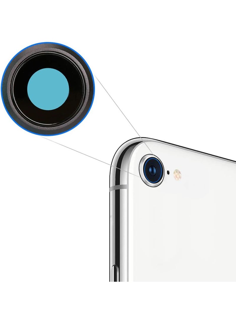 Mmobiel - MMOBIEL Back Rear Camera Glass Lens Replacement Compatible with iPhone SE 2022  SE 20208 Series  Incl Double Sided Adhesive Tweezer and Cloth  Black - Image 1