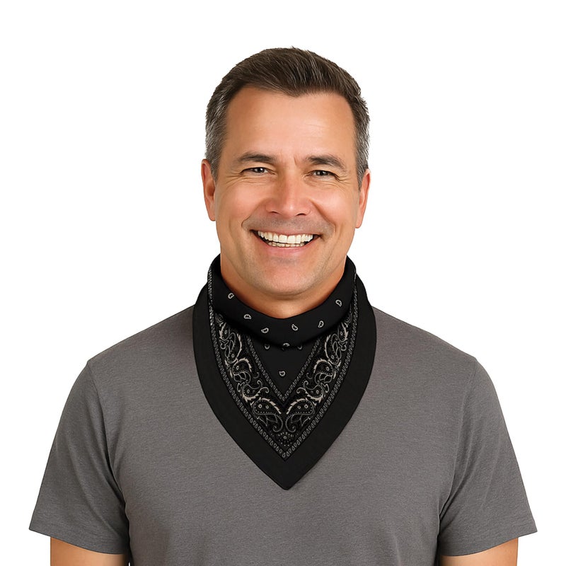 Black Bandana Party Accessory 1 count