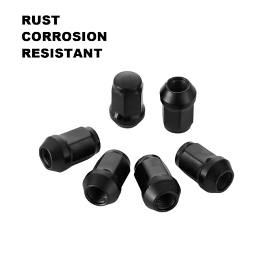 HZEL M12x1.5 Car Bulge Acorn Lug Nuts, 20PCS Carbon Steel Closed End Automotive Lug Nut, Vehicle Wheel Nut Replacement Accessories, Compatible with Lacrosse Equinox Impala (Black) - Image 3