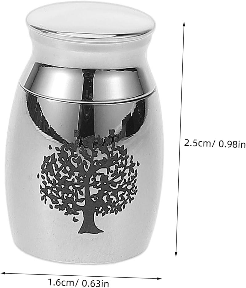 Sand resistant HANABASS Stainless Steel Pet Urn for Dog Cat Ashes Urn for Ashes Pet Hair Commemorative Jar Adjustable build - Image 2