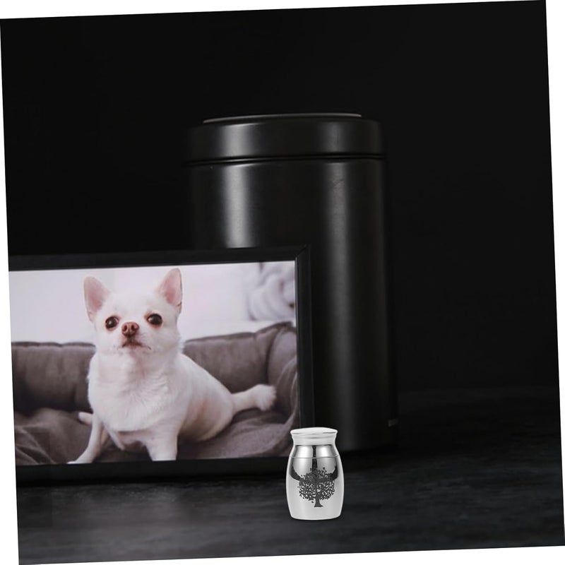 Sand resistant HANABASS Stainless Steel Pet Urn for Dog Cat Ashes Urn for Ashes Pet Hair Commemorative Jar Adjustable build - Image 4