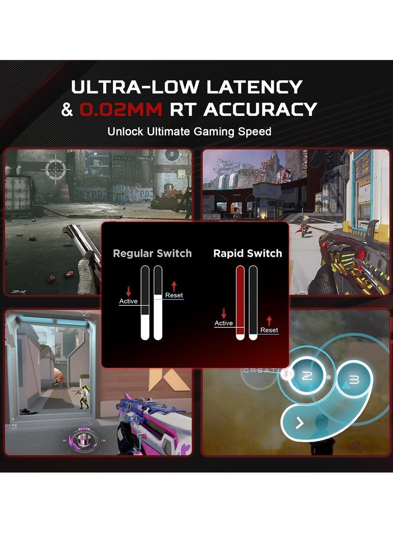 MADLIONS MAD 68 HE Mechanical Keyboard, 65% Gaming Keyboard, Magnetic Hall Effect Keyboard - Adjustable Actuation & Rapid Trigger, 8000Hz Polling, PBT Side-Print Keycaps, 16 Million Colors RGB Hot-Swap (Black, Magnetic Amber Pro Switch) - Image 5