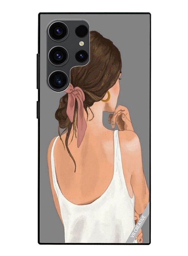 VR CREATIVE غطاء حماية لهاتف سامسونج جالكسي S23 ألترا 5G تصميم فتاة متعدد الألوان - Image 1