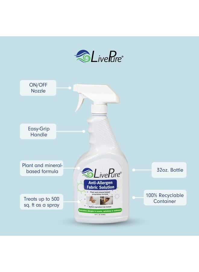 Live Pure Anti-Allergen 32 OZ Fabric Spray for Household Surfaces - Image 3