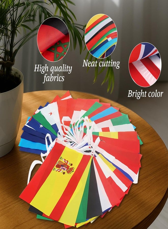 CrysGuard 100 Countries String Flag Banner Set- 82Ft International World Flags Bunting Durable Mini Polyester Flags for Party Decorations, Classroom, Sports Events, Olympics, World Cup & Cultural Festival Decor - Image 4