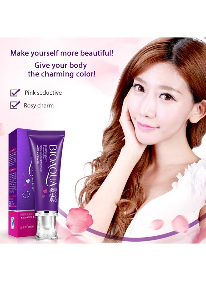 BIOAQUA Bioaqua Nenhong Pink Cherry Cream – Intimate Whitening & Pink Glow | 30ml | Lips, Nipple, Bikini Area - Image 2