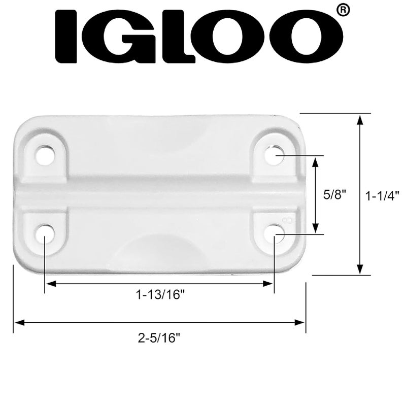 Igloo 24012 Plastic Hinges for Ice Chests (1-Pair), White, Standard Size, Contain UV Inhibitors - Image 3