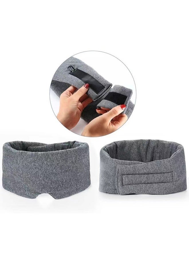 Sleep Mask Blackout - Comfortable & Breathable Eye Mask for Sleeping Adjustable Blinder Blindfold Airplane with Travel Pouch - Best Night Companion Eyeshade for Women Men Kid - Image 3