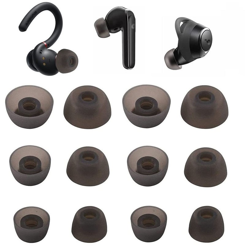 JNSA Replacement Ear Tips Eartips Ear Plug Ear Gels Compatible with Soundcore Sport X10 /Liberty 3 Pro/Air 2 Pro/Life P3i,JNSA Silicone Ear Tip Replacement for Anker Earphone,S/M/L 6 Pairs,Black - Image 1