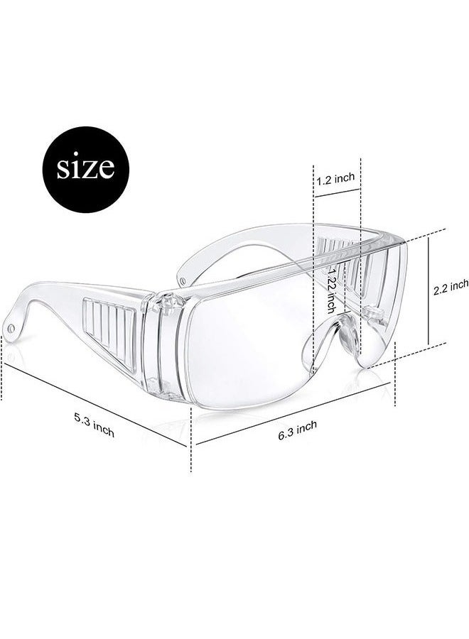 KENSON 2 Pcs Clear Safety Glasses, Anti Dust Impact Scratch Resistant Splash Proof Goggles, for Shooting, Lab, Outdoor, Workplaces - Image 2