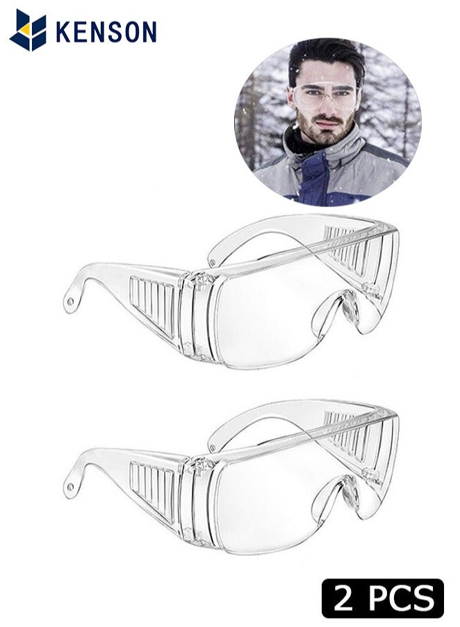 KENSON 2 Pcs Clear Safety Glasses, Anti Dust Impact Scratch Resistant Splash Proof Goggles, for Shooting, Lab, Outdoor, Workplaces - Image 1