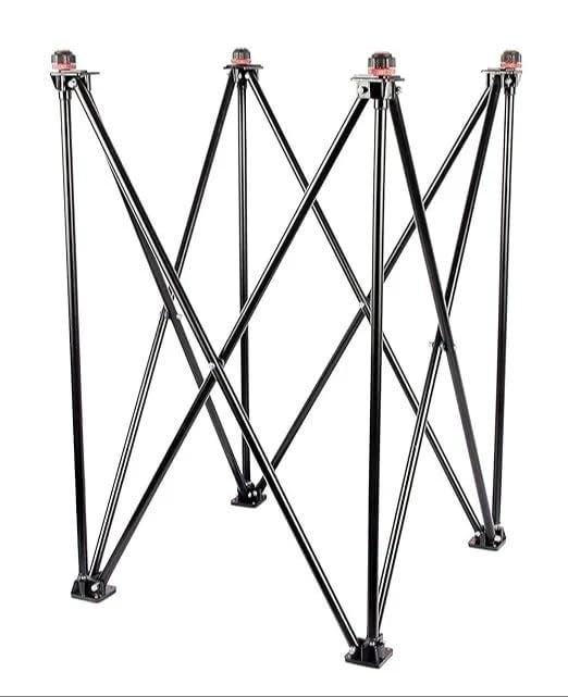 TS Playy Heavy-Duty Iron Adjustable & Foldable Carrom Stand – Extra Wide, Sturdy Design for 32", 33", 35" & Club Carrom Boards | Includes Carrom Coins, Striker & Powder (Black) - Image 3