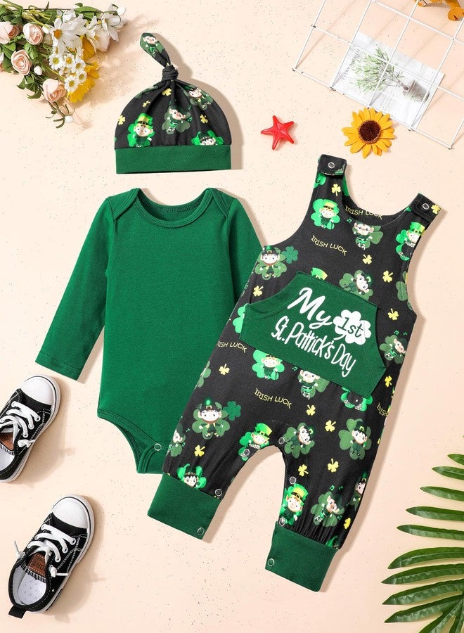 KANGKANG St Patricks Day Baby Boy Outfit 12-18 Months Baby Boy St Patricks Day Outfit Bodysuit Green Romper Lucky Pants - Image 4