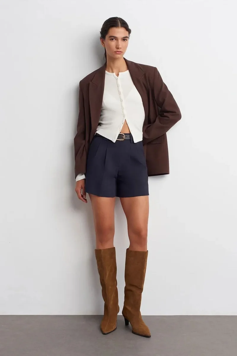 Dilvin Dusty White DILVIN Ribbed Button-Front Cardigan for Women | Best Price UAE