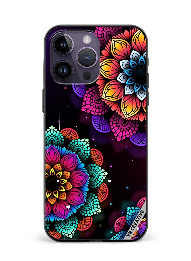 VR CREATIVE Protective Case Cover For Apple iPhone 15 Pro Mandala Design Multicolour - Image 1