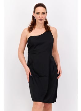 Lola May Women Plain Mini Dress, Black  - Image 1