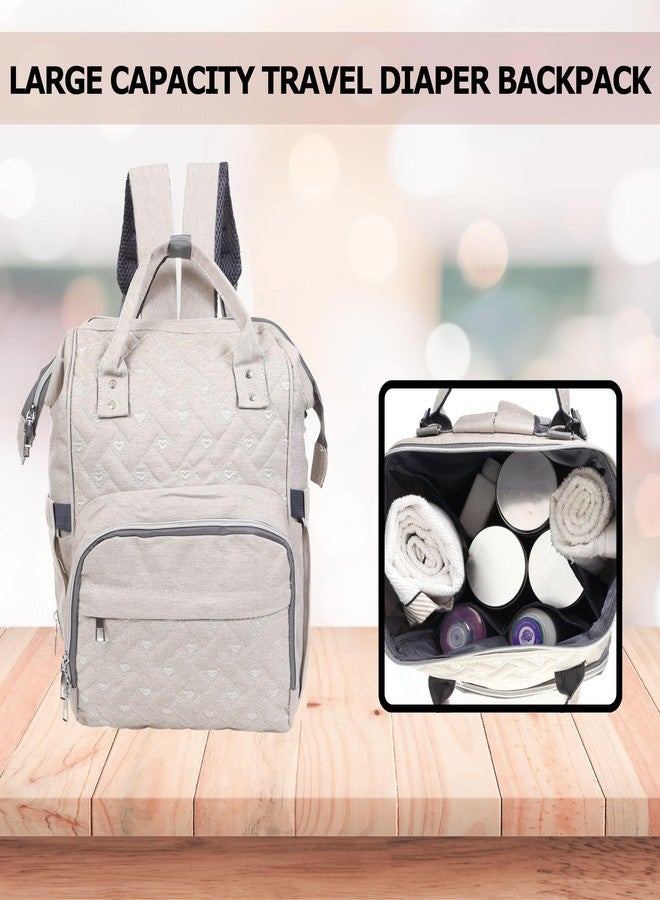 TAG24 Multifunctional Waterproof Diaper Bag for Mothers Travel | Mother Travel Bag With Multi Compartments - Cream - Image 4