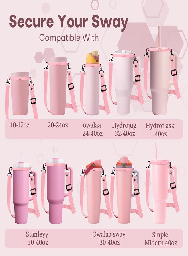 BKBY Water Bottle Strap Compatible with Owala Freesip Sway 30oz 40oz & Owala Freesip 24oz 32oz 40oz Water Bottle, Adjustable Braided Bottle Handle - Image 2