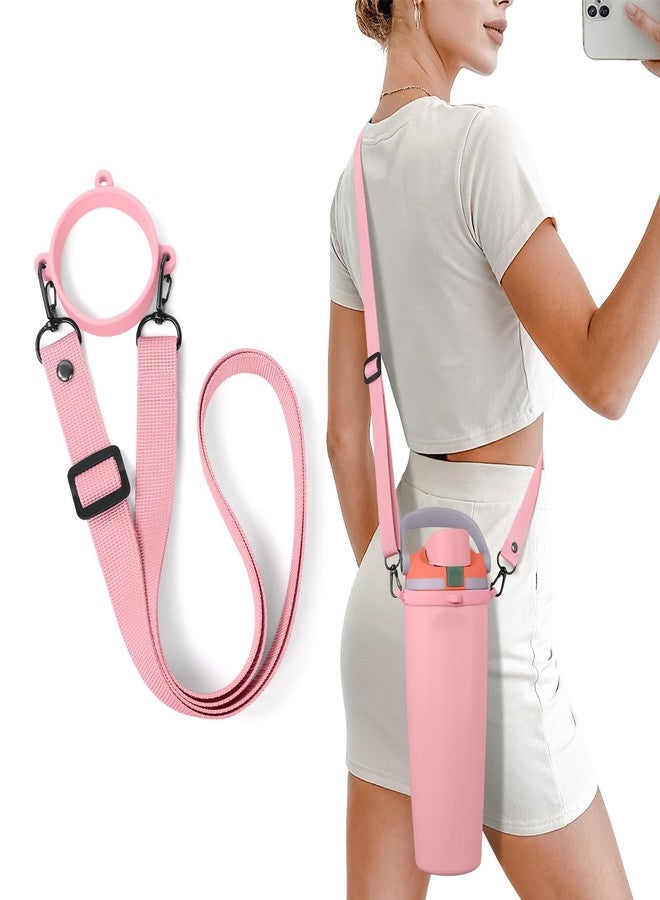 BKBY Water Bottle Strap Compatible with Owala Freesip Sway 30oz 40oz & Owala Freesip 24oz 32oz 40oz Water Bottle, Adjustable Braided Bottle Handle - Image 1