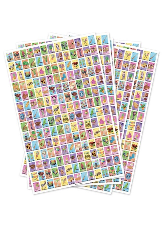 More Fiesta 6 Original Loteria Bingo Game Posters in Spanish, Mexican Loteria Wrap Paper Rolls - Image 1