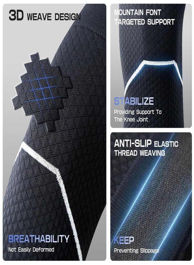 JAPSERUNA 3D Knit Knee Sleeve for Neuropathy & Nerve Pain Relief, Arthritis Support, Joint Stability - Lightweight Breathable Compression Sleeve for Running, Sports, Men & Women - Knee Brace for Swelling & Inflammation - Image 2