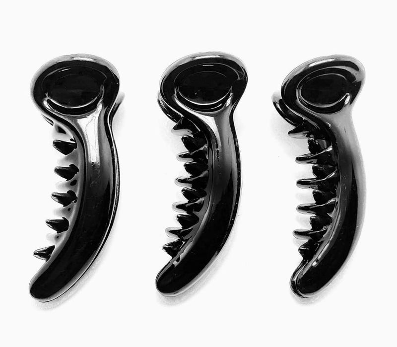 Advancedestore Banana small size Black colour Hair Clip Girls and Women. (Pack of 3)moq - Image 1