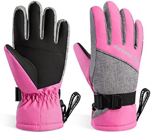 WALSKING Kids Winter Snow&Ski Gloves-3M Thinsulate Waterproof Cold Weather Youth Gloves for Skiing,Snowboarding-Fits Boys and Girls - Image 1