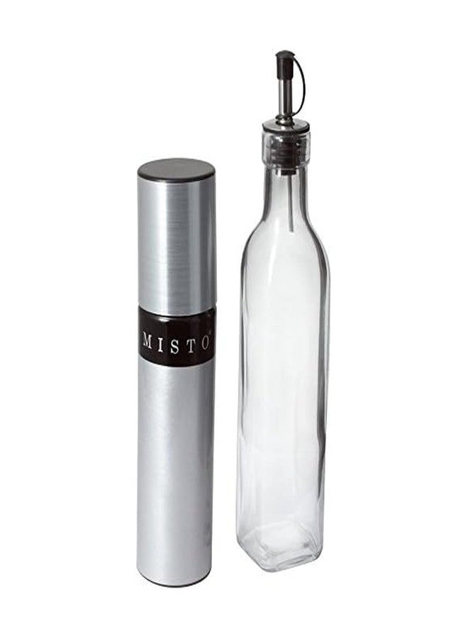 Misto Oil Sprayer, 2-Piece, Silver/Clear