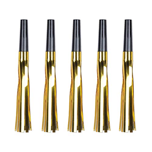 Partay Shenanigans Noise Maker 50 Pack Black and Gold Noise Maker for NYE New Years Eve Party Celebration - Image 1
